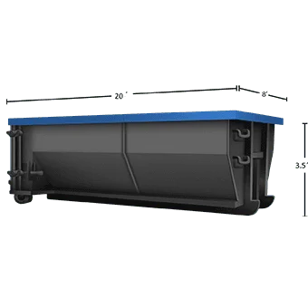Roll-off dumpster illustration